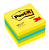 блок самоклеящийся бумажный 3m post-it original 2051-l лимон 7100172415 51x51мм 400лист. ассорти 3цв.в упак.