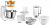 Кухонная машина Bosch MUM58243 планетар.вращ. 1000Вт серый/белый